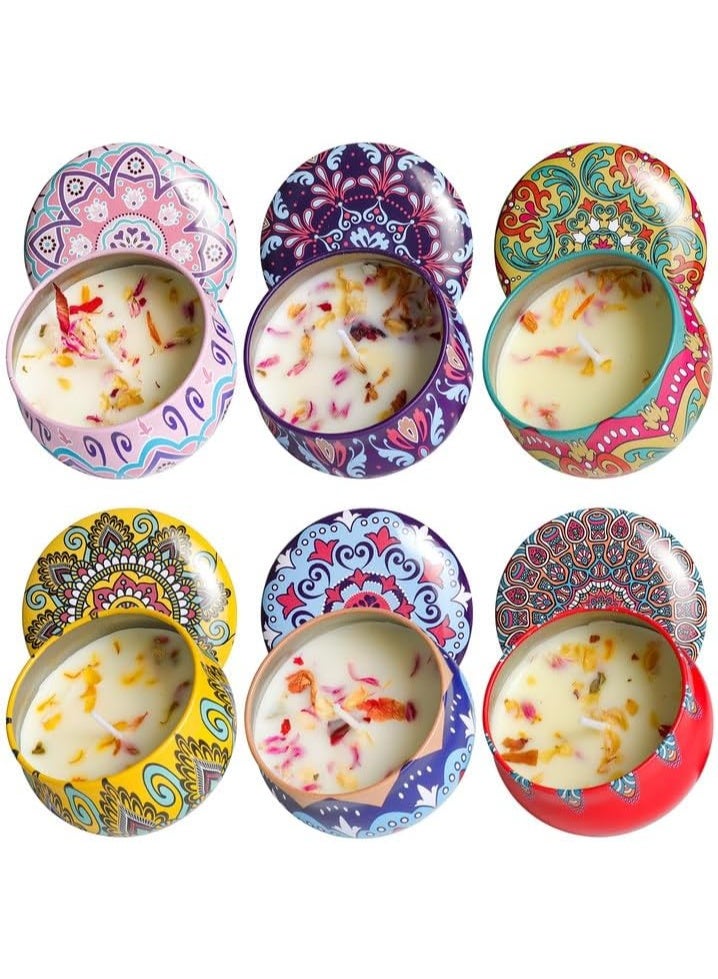 A fragrant scented candle in a tin box with an elegant tent-style design - Image 2